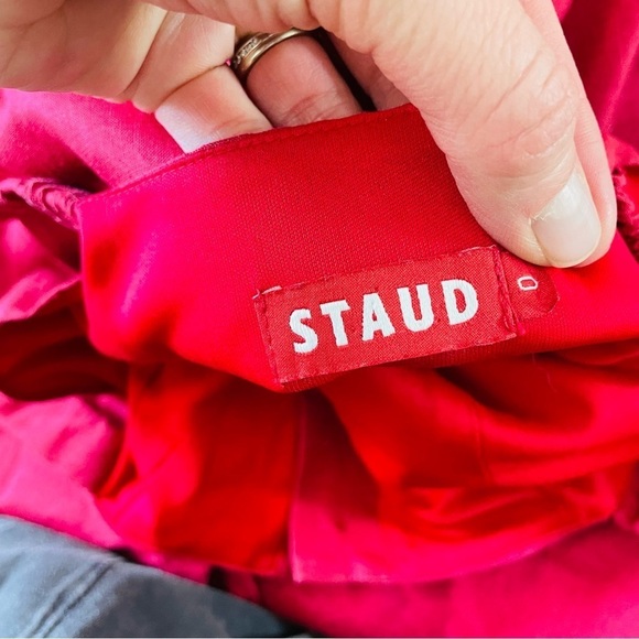 STAUD Bay Cropped Red Jumpsuit - Picture 9 of 15